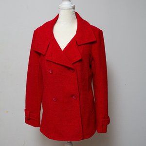 red wool coat Size M